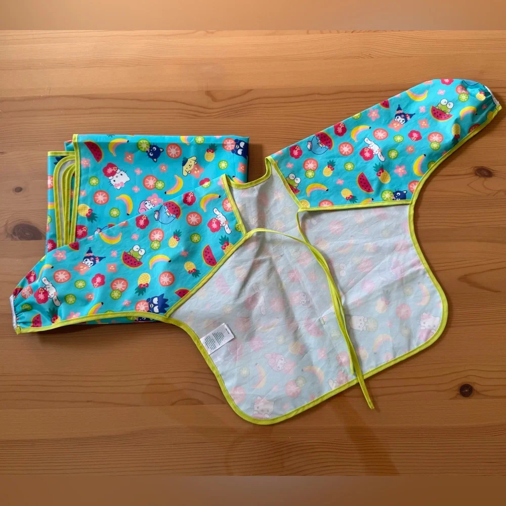 Bumkins Hello Kitty Sleeved Bib and Splat Mat Set